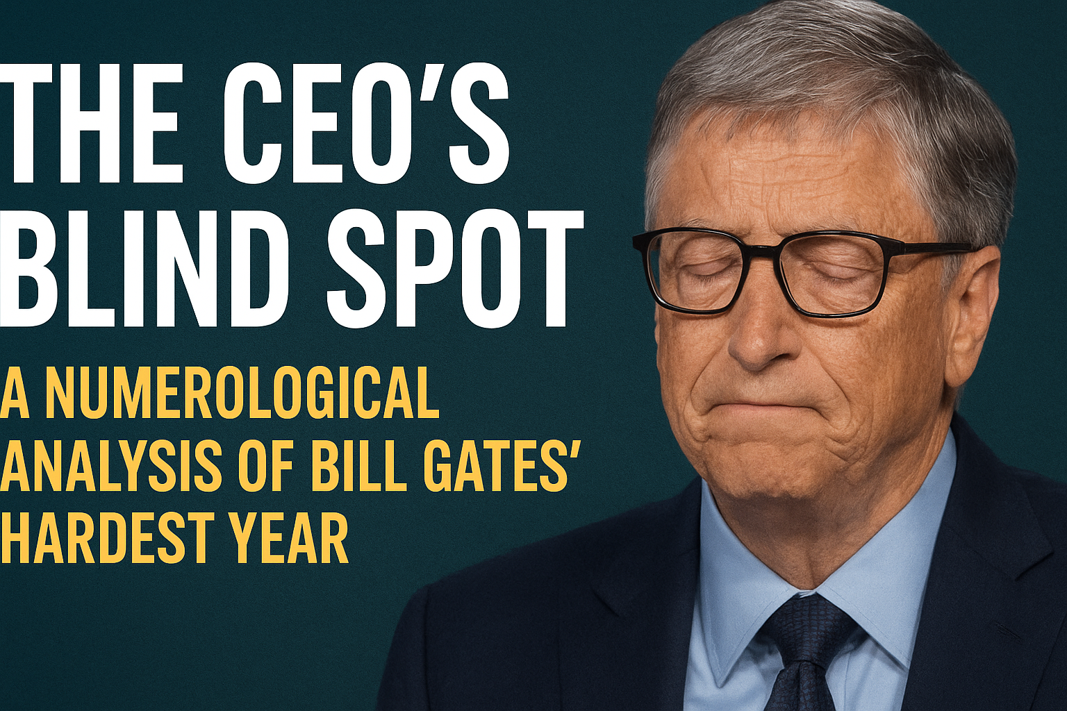 The CEO&amp;#039;s Blind Spot: A Numerological Analysis of Bill Gates&amp;#039; Hardest Year